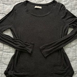 Gray Abercrombie & Fitch basic long sleeve size S